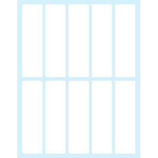 PAQUETE 10 HOJAS ETIQUETAS BLANCAS EN SOBRE-75X21 MM TICO E-7521