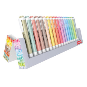 Set escritorio carton swing cool nature colors 18 unidades surtidas trazo 1/4mm. stabilo 275/18-02-5