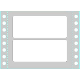 CAJA 500 HOJAS ETIQUETAS BLANCAS EN MÓDULO CONTINUO-UNA COLUMNA-89X36