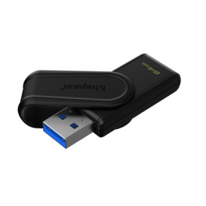 Kingston 64gb portable usb 3.2 gen 1 datatraveler exodia s (black/black)