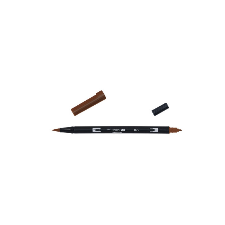 ROTULADOR DOBLE PUNTA PINCEL DUAL BRUSH-879 - COLOR BROWN. TOMBOW ABT-879