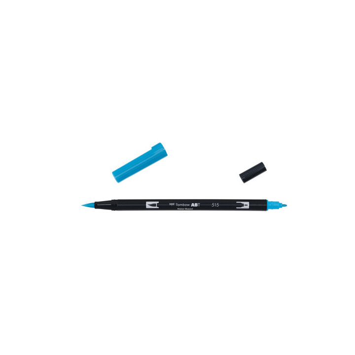ROTULADOR DOBLE PUNTA PINCEL DUAL BRUSH-515 - COLOR LIGHT BLUE. TOMBOW ABT-515