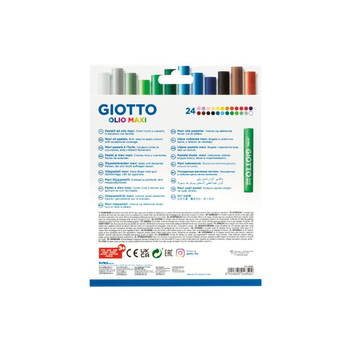 ESTUCHE CON ASA GIOTTODE 24 BARRAS DE PINTURA ÓLEO GIOTTO F293800