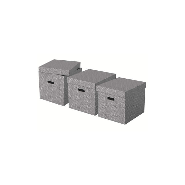 PACK 3 CAJAS GRISES 365X320X315MM ESSELTE 628289