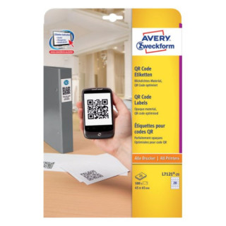 CAJA DE 25 HOJAS ETIQUETAS ADHESIVAS CUBRIENTE PARA CÓDIGO QR
