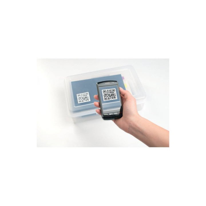 CAJA DE 25 HOJAS ETIQUETAS ADHESIVAS CUBRIENTE PARA CÓDIGO QR 35X35MM AVERY L7120-25