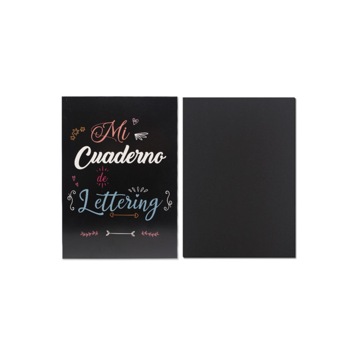 CUADERNO A4 LETTERING 50 HOJAS NEGRAS 80 GRMS BISMARK 328629