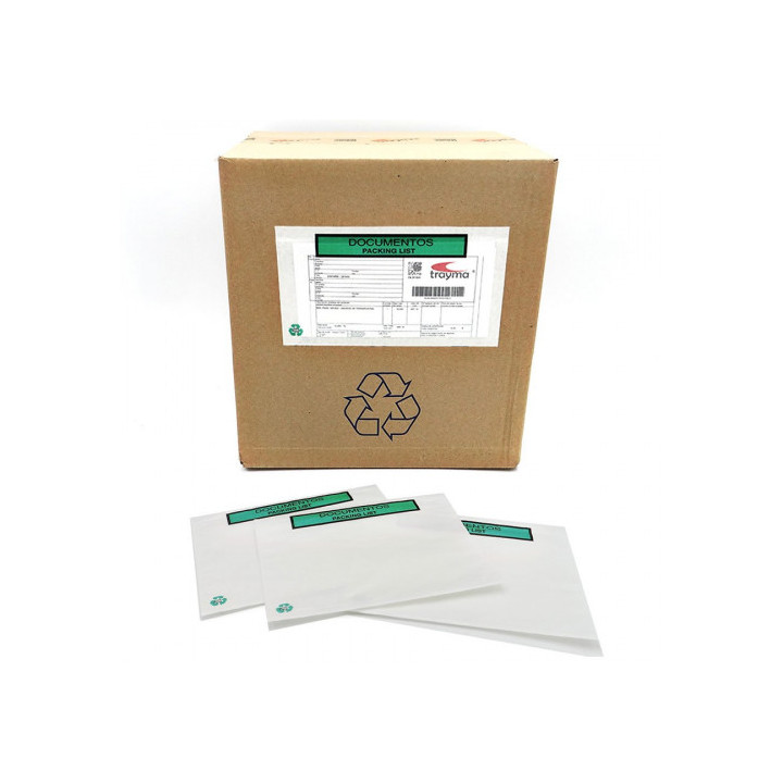 CAJA 1000 SOBRES ADHESIVOS PACK LIST 100% PAPEL 240X170 MM IMPRESO DOCUMENTOS PACKING LIST S2758 F-P