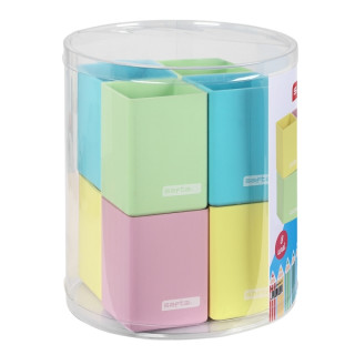 Safta Pack de 8 Cubiletes Portalapices - Silicona - Resistentes y Flexibles - Faciles de Limpiar - Presentados en Caja PVC - 195