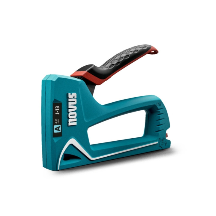 Novus J13 Clavadora/Grapadora - Para Grapas de 4 a 10mm - Carga Inferior con Desbloqueo de Seguridad - Bloqueo del Mango - Indi