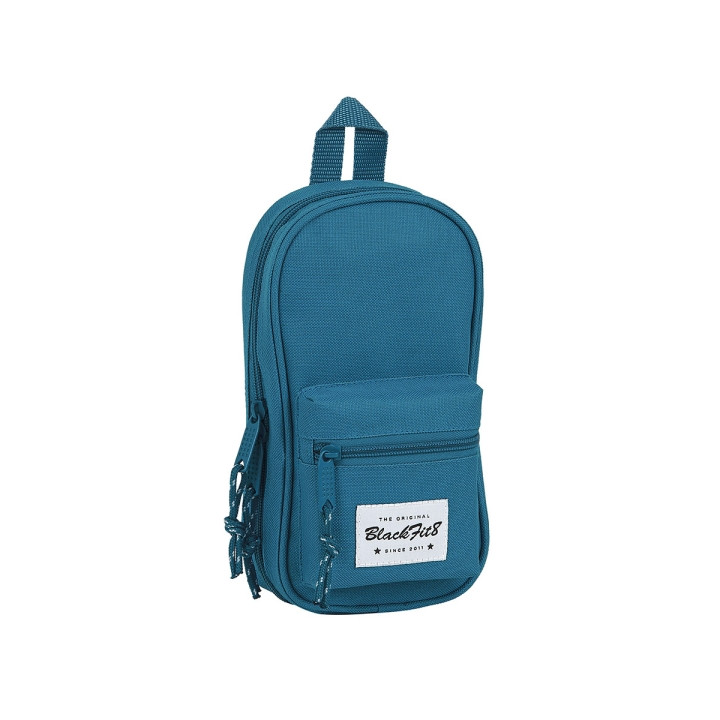 Safta Blackfit8 Egeo Plumier Mochila Vacio - 4 Compartimentos Internos - Cremallera Doble - Bolsillo Frontal - Asa Superior - 1.