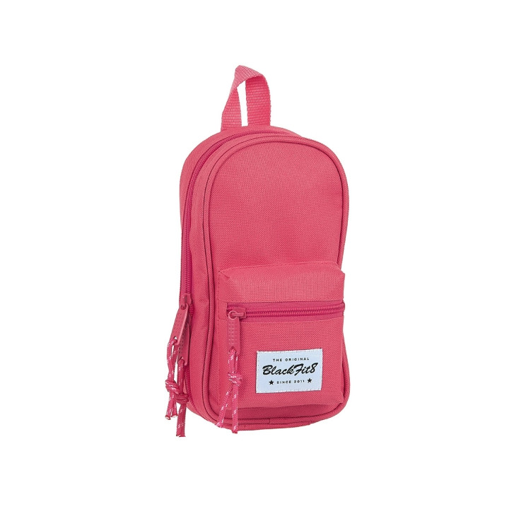 Safta Blackfit8 Fresa Plumier Mochila Vacio - 4 Compartimentos Internos - Cremallera Doble - Bolsillo Frontal - Asa Superior - 1