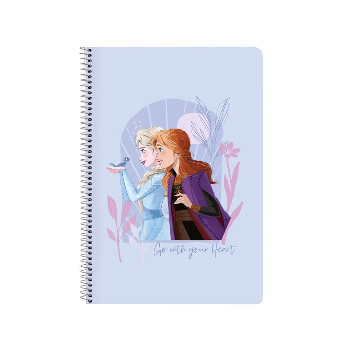 Safta Frozen Believe Cuaderno Espiral - Formato Folio - Tapas Glasofonadas - Espiral Metalico - 80 Hojas Cuadriculas de 80g/m2 -