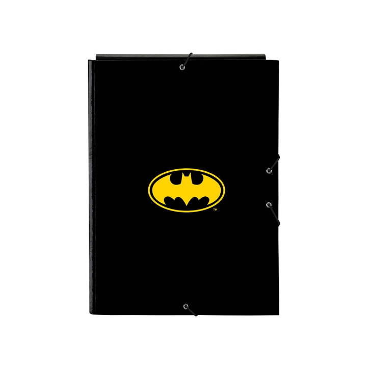 Safta Batman Game Over Carpeta con 3 Solapas - Tapas Duras Forradas - Formato Folio - Cierre con Gomas - 260x25x335mm - Color Ne