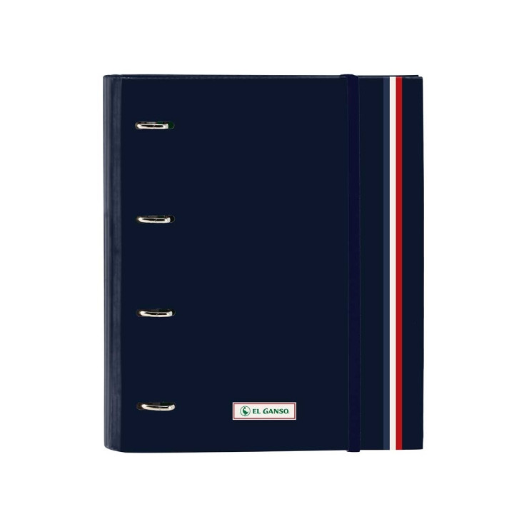 Safta el Ganso Eclipse Carpeta con 4 Anillas 35mm - Tapas Duras Forradas - Recambio 100 Hojas - Cuadriculas 5x5mm - Cierre Elast