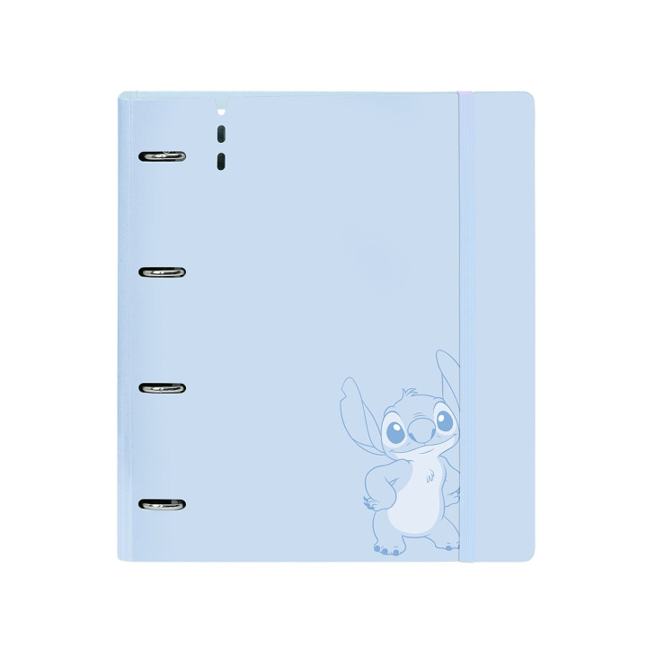 Safta Stitch Beach Carpeta con 4 Anillas 35mm - Tapas de PP Foam - Recambio 100 Hojas - Cuadriculas 5x5mm - Cierre Elastico - In