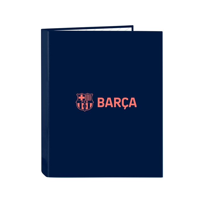 Safta F.C.Barcelona 2ª Equipacion Carpeta con 4 Anillas 25mm - Tapas Duras Forradas - Formato Folio - Resistente - 265x40x330mm