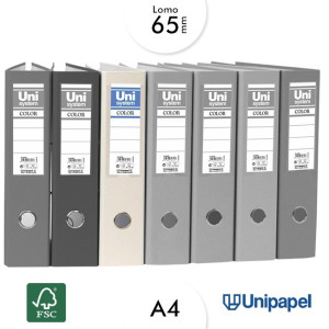 Archivador palanca 65 a4 2mm color blanco unisystem color 17269870