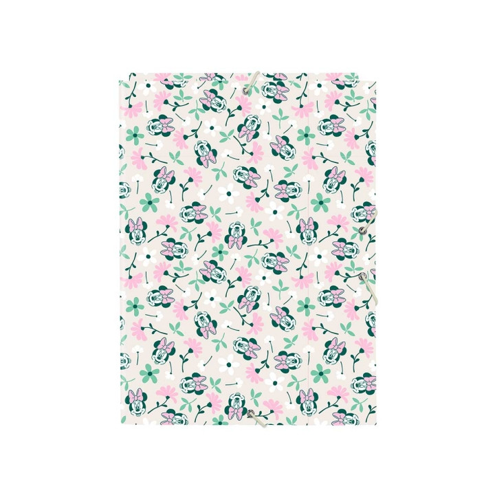 Safta Minnie Mouse Minty Carpeta con 3 Solapas - Tapas Duras Forradas - Cierre con Gomas - Formato Folio - 260x25x335mm - Color