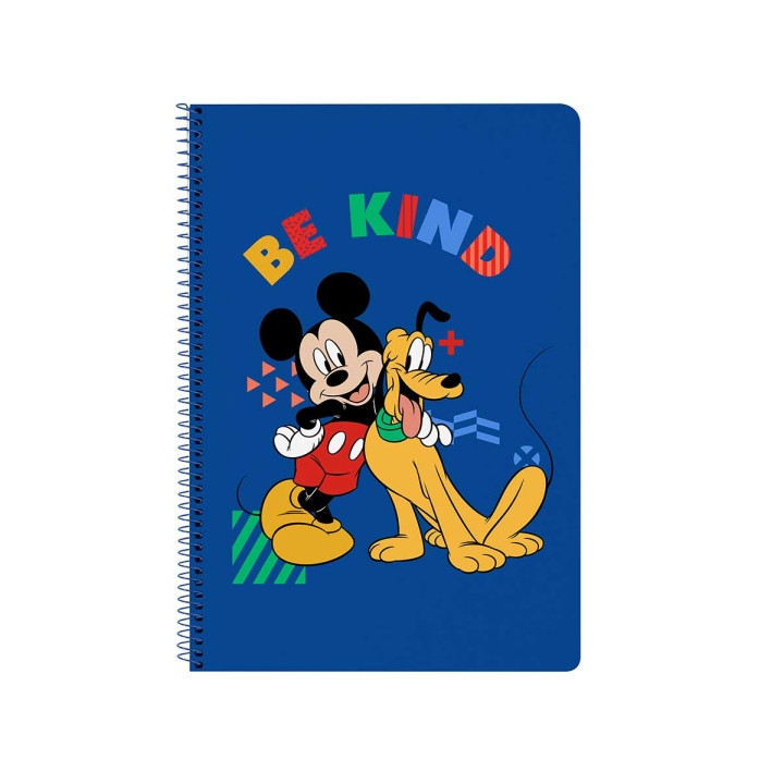 Safta Mickey Mouse Today Libreta con Espiral - Formato Folio - 80 Hojas de Papel 80g/m2 - Cuadriculas 4x4mm - Tapas Duras Glasof