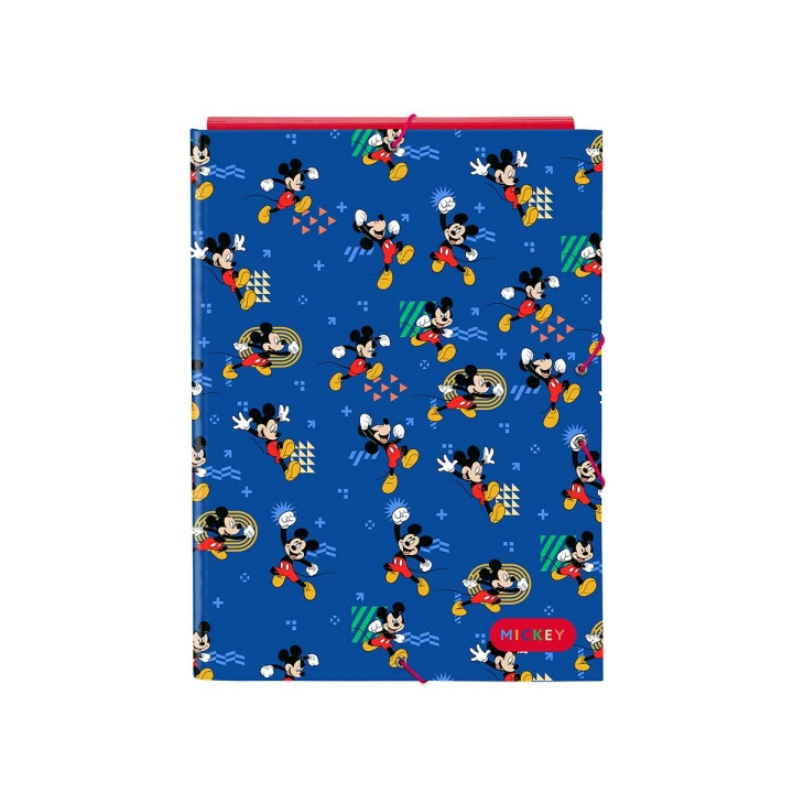 Safta Mickey Mouse Today Carpeta con 3 Solapas - Tapas Duras Forradas - Cierre con Gomas - 260x25x335mm - Color Azul
