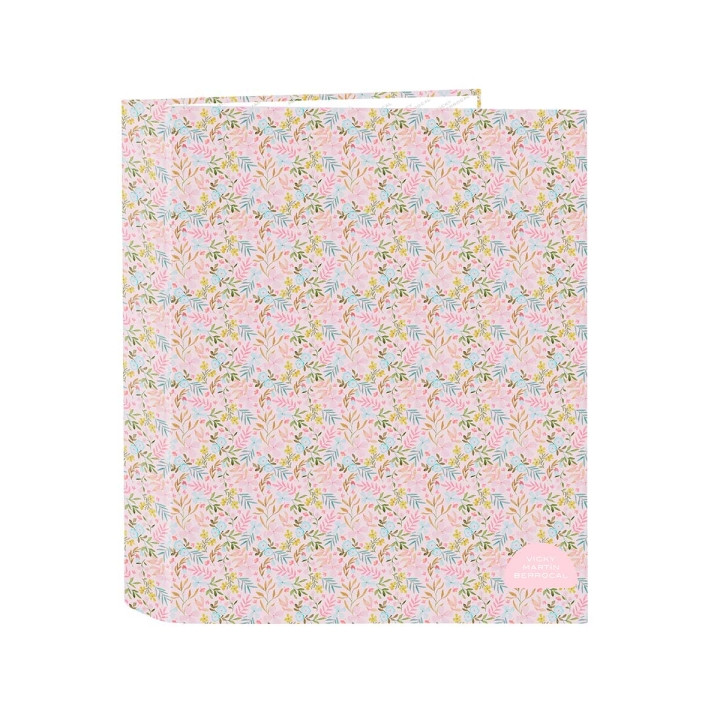 Safta VMB Carpeta con 4 Anillas 40mm - Tapas Duras Forradas - Formato Folio - 270x60x330mm - Color Rosa