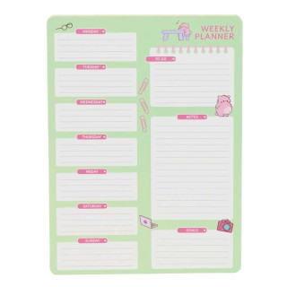 Safta Pembe The Pink Cat Planificador Semanal - 50 Paginas - Gramaje 100g/m2 - 190x255mm - Color Menta