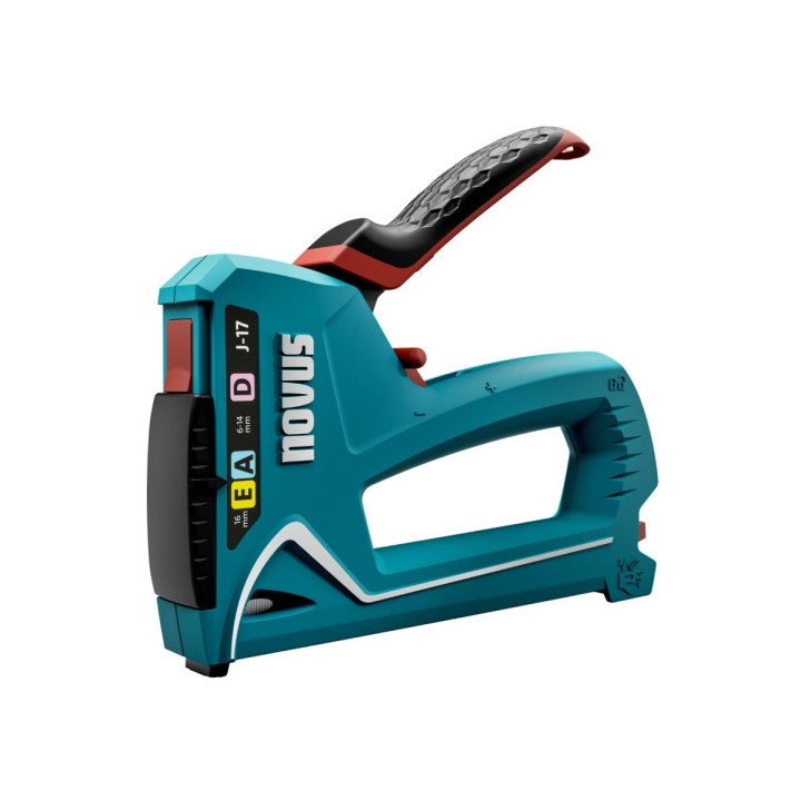 Novus J17 Clavadora/Grapadora - Para Grapas de 6 a 14mm y Clavos de hasta 16mm - Cambio de Grapa Mediante Mecanismo de Desplaza