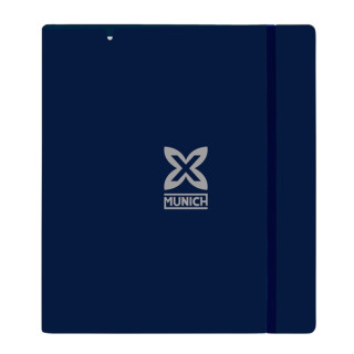 Safta Munich Street Carpeta con 4 Anillas 35mm - Tapas de PP Foam - Recambio 100 Hojas - Cuadriculas 5x5mm - 90g/m2 - Separadore