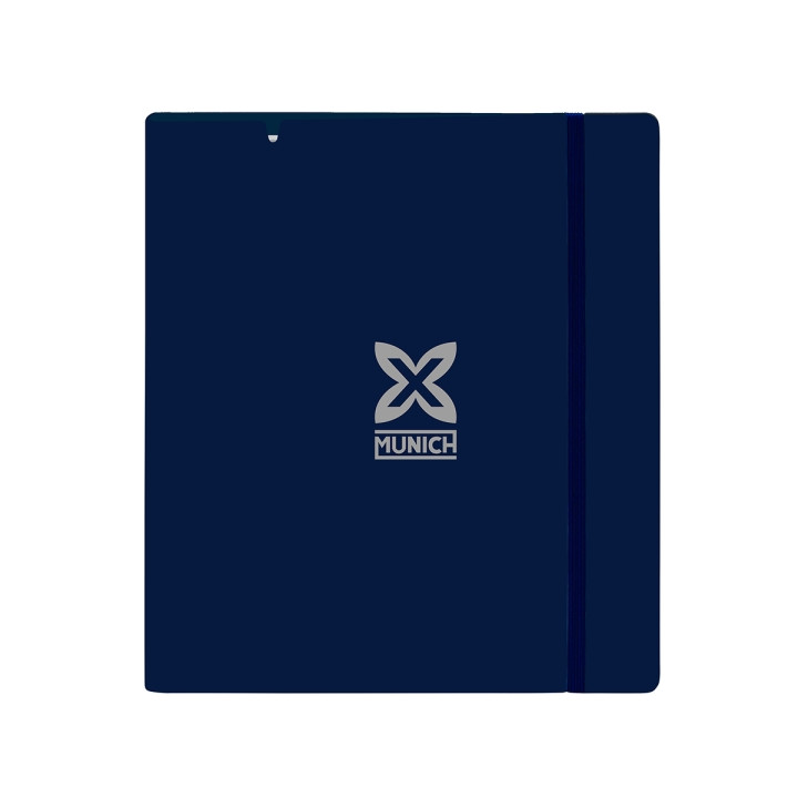 Safta Munich Street Carpeta con 4 Anillas 35mm - Tapas de PP Foam - Recambio 100 Hojas - Cuadriculas 5x5mm - 90g/m2 - Separadore