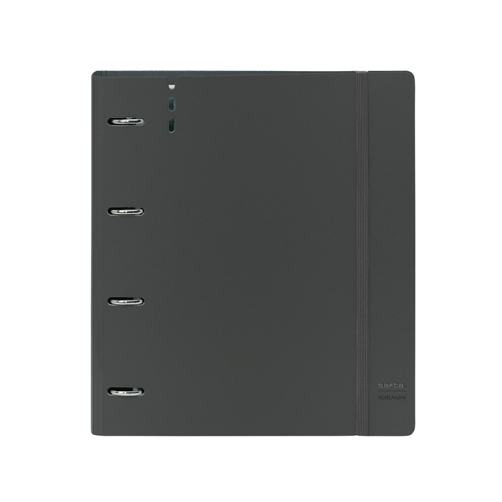 Safta Urban Style Carpeta con 4 Anillas 35mm - Tapa de Plastico - Recambio 100 Hojas - Cuadriculas 5x5mm - Cierre Elastico - Inc