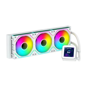 Abysm Oceanic LCD 360 ARGB Kit de Refrigeracion Liquida - 3 Ventiladores de 120mm - Iluminacion ARGB - Pantalla LCD 2.8" - Bomb