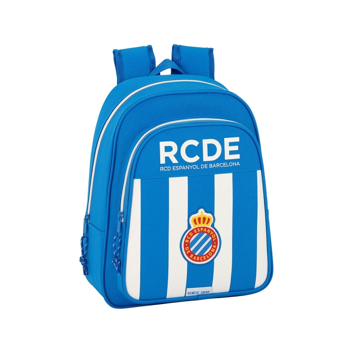 Safta RCD Espanyol Mochila Infantil - Adaptable a Carro - Hombreras Acolchadas - Bolsillo Frontal - Asa Superior - 9L - 270x100x