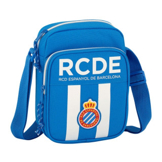 Safta RCD Espanyol Bandolera - Cremallera - Bolsillo Frontal - Bandolera Ajustable - Compartimento Trasero con Velcro - 2L - 160