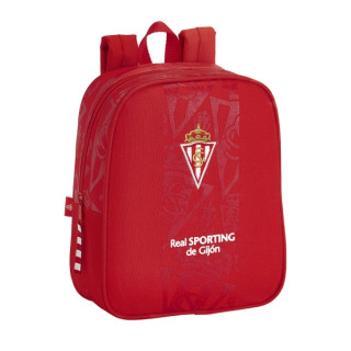 Safta Real Sporting de Gijon Corporativa Mochila Guarderia - Adaptable a Carro - Tarjeta de Identificacion - Asa de Mano - 6L -