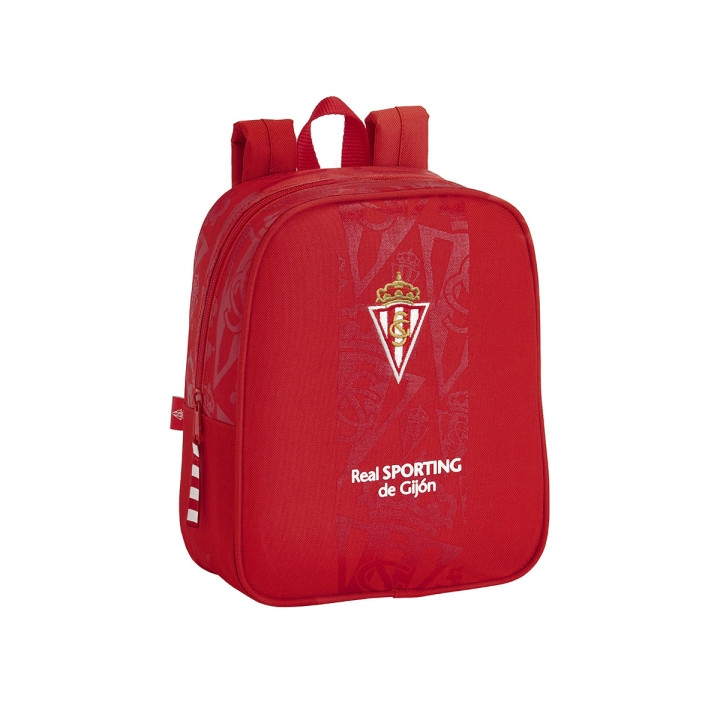 Safta Real Sporting de Gijon Corporativa Mochila Guarderia - Adaptable a Carro - Tarjeta de Identificacion - Asa de Mano - 6L -