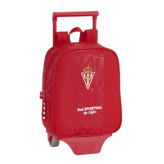 Safta Real Sporting de Gijon Corporativa Mochila con Carro - Tarjeta ID - Asa Superior - Mochila Extraible - Material Resistente