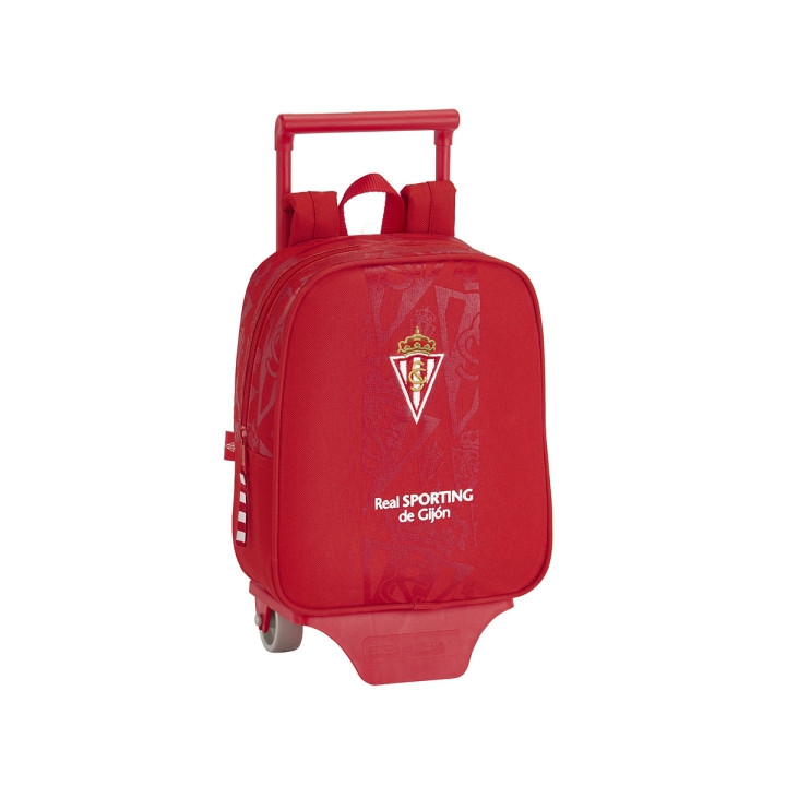 Safta Real Sporting de Gijon Corporativa Mochila con Carro - Tarjeta ID - Asa Superior - Mochila Extraible - Material Resistente