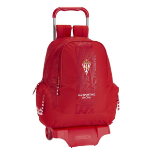 Safta Real Sporting de Gijon Corporativa Mochila con Carro - Cremallera - 2 Compartimentos - Tirador Doble - Asa Superior - Moch