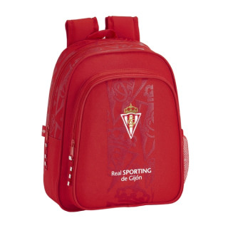 Safta Real Sporting de Gijon Corporativa Mochila Infantil - Adaptable a Carro - Portabotellas - Hombreras Acolchadas - Bolsillo