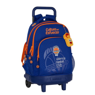 Safta Valencia Basket Mochila con Carro - Extraible - 2 Compartimentos - Portabotellas - Tirador Doble - Hombreras Acolchadas -