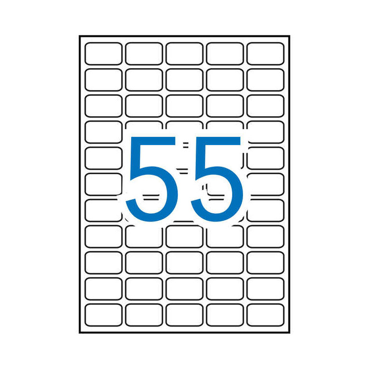 Apli Etiquetas Blancas Removibles 36.8 x 23.8mm 100 Hojas