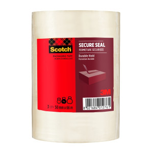 Scotch Pack de 3 Precintos de Embalaje - 50mm x 66m - Sellado Seguro - Color Transparente
