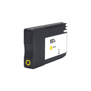 HP 937e XL Amarillo Cartucho de Tinta Pigmentada Generico - Reemplaza 4S6W8NE/4S6W4NE (Chip reforzado contra actualizaciones)