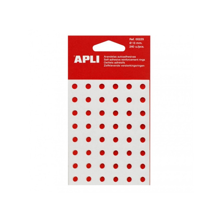 Apli Caja de 240 Dispensadora de Arandelas de Refuerzo Ø13mm - Ideal para Escuela