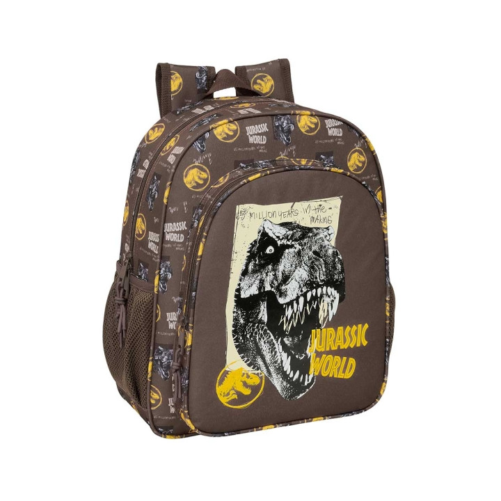 Safta Jurassic World Mochila - Adaptable a Carro - Portabotellas - Tirador Doble - Hombreras Ergonomicas - Espalda Acolchada - B