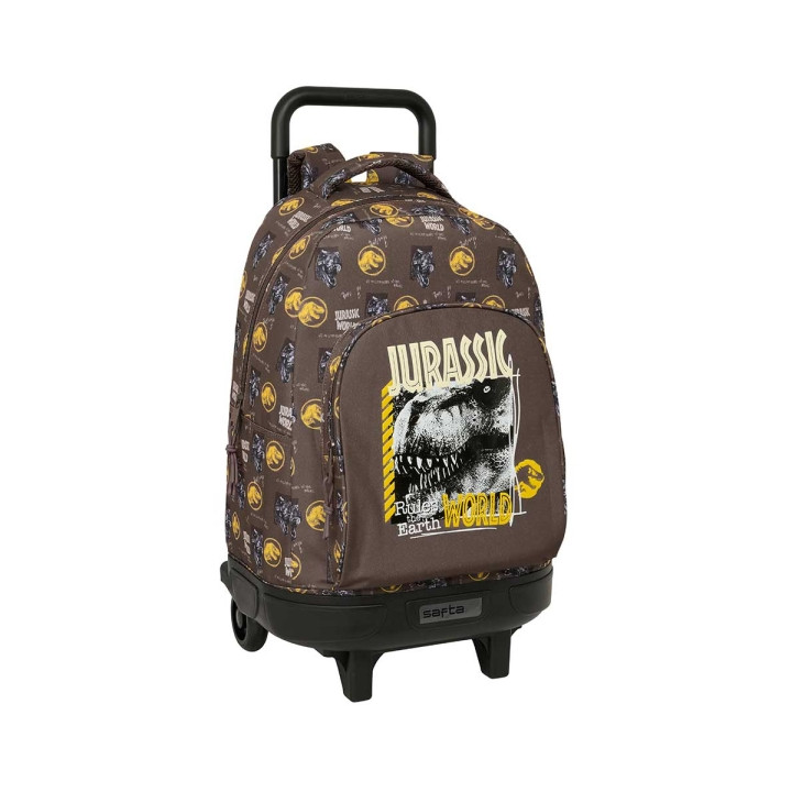 Safta Jurassic World Mochila con Carro - Extraible - Bolsillo Frontal - Portabotellas - Hombreras Acolchadas - Asa Acolchada - T