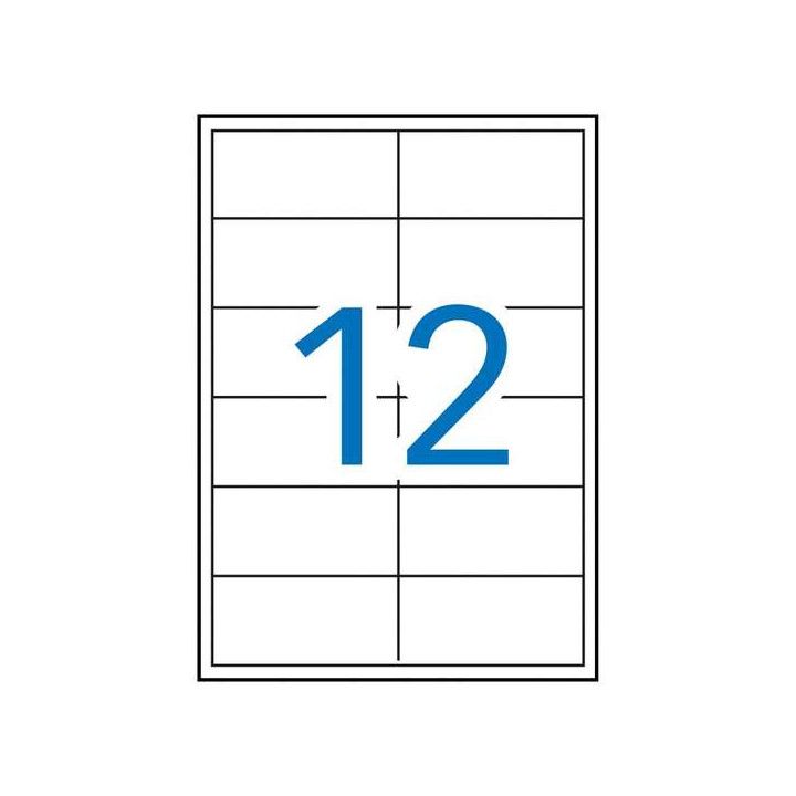 Apli Pack de 1.200 Etiquetas Rectangulares 97x42