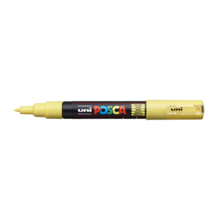 Posca PC-1M Marcador de Pintura - Punta de Poliester Conica 0.7mm - Tinta Base al Agua - Resistente a la Luz - Color Amarillo