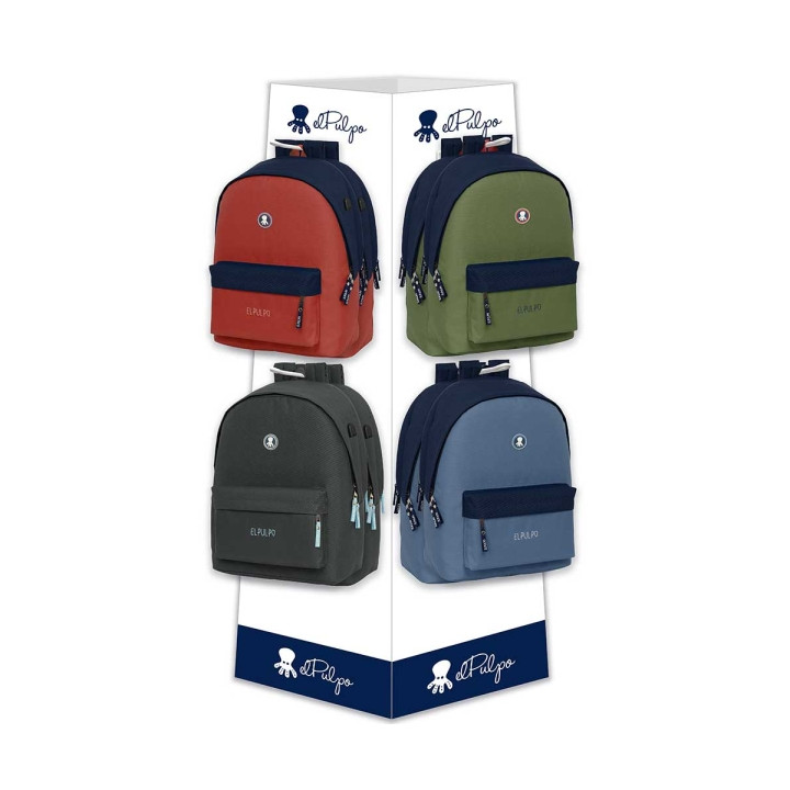 Safta el Pulpo Basics Expositor con 8 Ganchos - Fabricado con Carton Reciclado - Ecologico - Presentacion Ordenada y Atractiva -